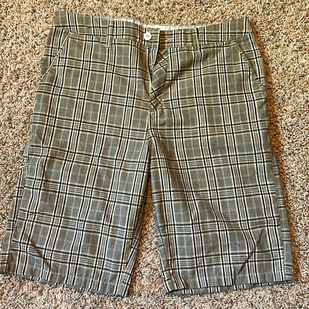 Hurley Plaid Casual Shorts, Size 32